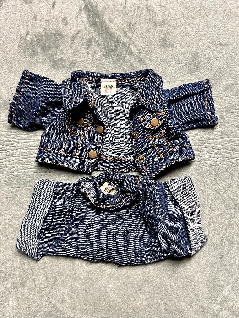 Webkinz Denim Jacket Skirt Outfit Doll Clothes